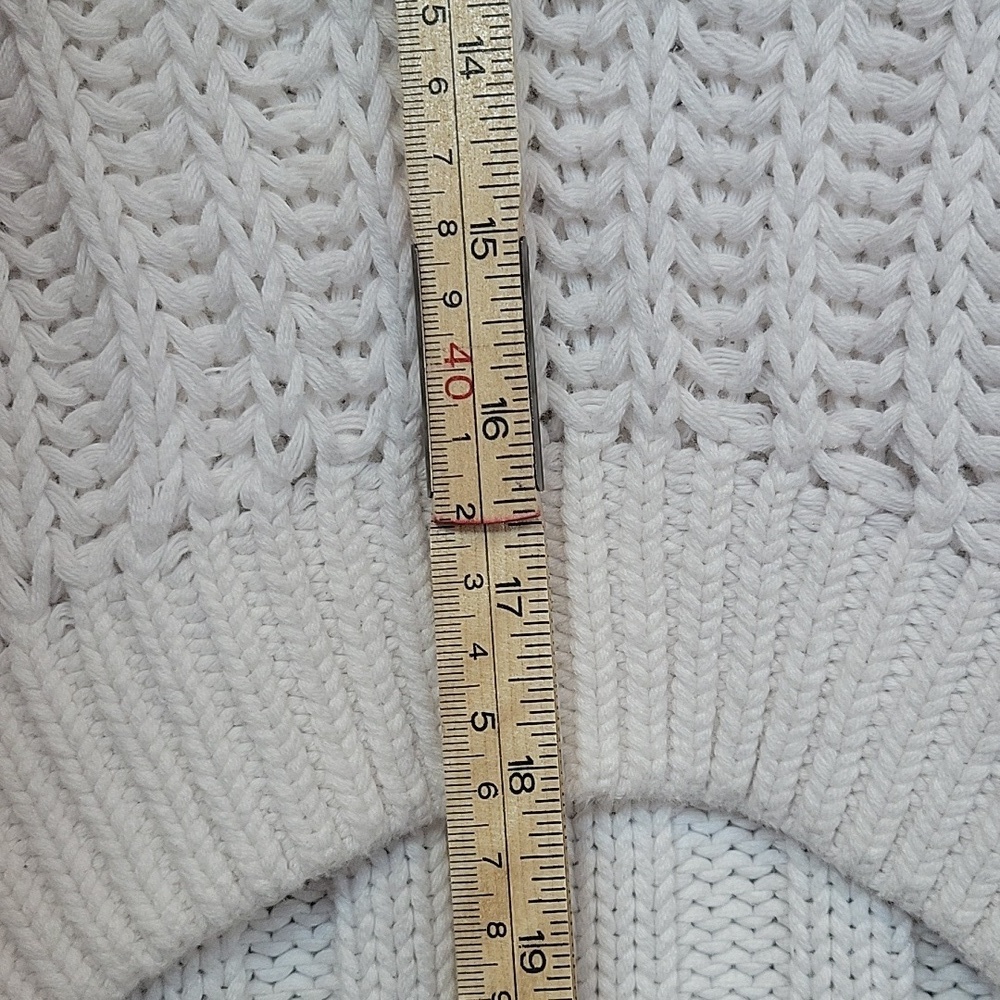 Free People Sweetheart Mock Neck Sweater Size XS Cozy Boho Cotton Knit - Picture 10 of 14